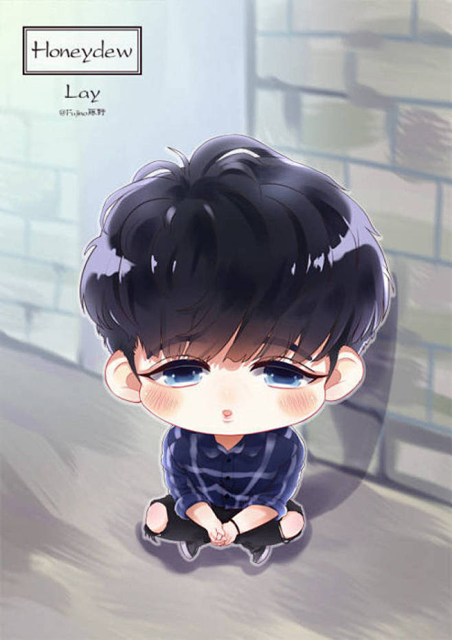 张艺兴q版萌图壁纸