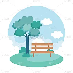 公园,景象,地形,椅子,草,植物,夏天,户外,木制,休闲