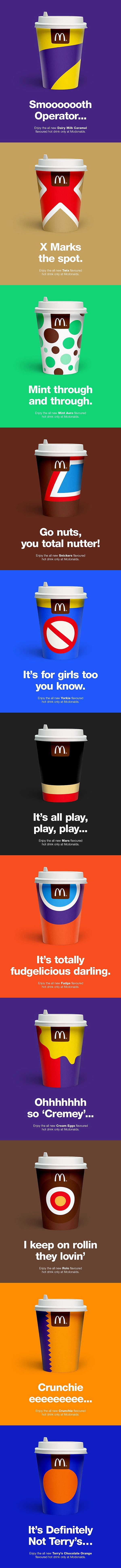 McDonald's麦当劳饮品宣传海报设...