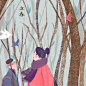 插画师邵小花卷的原创作品 ——《二十四节气的恋人》之“春”（汇总） 
“在每一个节气的时空里
从悄然一瞥到执手欢歌
做我的恋人
明媚而舒展
……”
