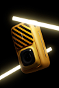 This may contain: an image of a camera that is in the dark with light coming from behind it