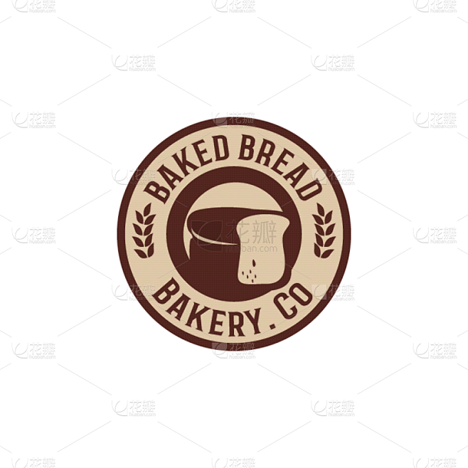 vintage bread logo concept