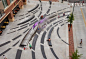 Mikyoung Kim Design - Chapel Hill,NC  "exhale" The 70-foot sculpture wraps over itself and conceals remote-controlled mechanical systems. (photo Marc LaRosa)