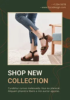 Women's Shoes Fashion New Product Arrival Advertising  Flyer