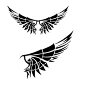 字体装饰，PS自定义形状，翅膀，黑白，花纹
