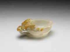 明-青白玉桃形水洗