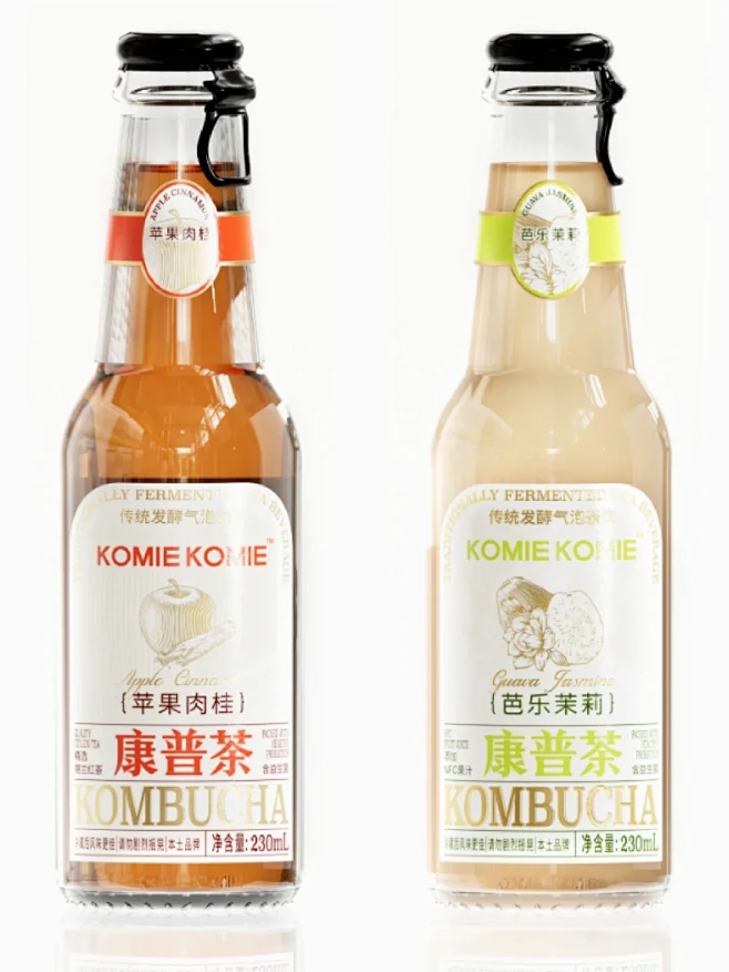 饮料包装—康普茶外观标签设计