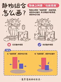 插画教程|✅3步学会插画静物组合画法 - 小红书