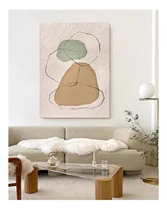 LWD.纯手绘油画《韵夏》沙发背景墙挂画客厅落地画玄关装饰画简约-tmall.com天猫