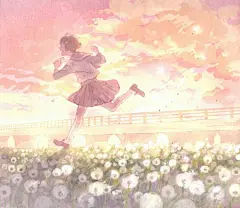 一组关于青春的故事主题插画