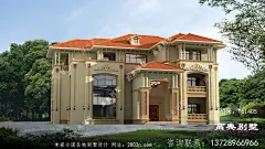 欧式风格三层复式别墅设计图纸与效果图