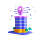 Virtual Land 3D Illustration