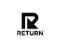 Return标志 箭头 R字母 返回 回转 黑白色 商标设计  图标 图形 标志 logo 国外 外国 国内 品牌 设计 创意 欣赏