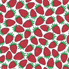 可爱的草莓无缝图案。