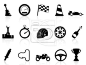 motor race icons set #汽车#