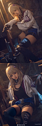 #少女前线# AA12
【像原始人那样动用武力实在太蠢了，身为先进的人形，就该用先进的方式解决问题。】
AA12：@横川是川崽
