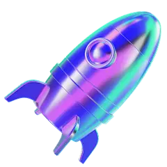 @一只嗨皮的小强 3D镭射火箭、人物卡通素材、插画png免扣、C4D