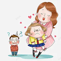 抱小孩的女人高清素材 卡通 免费下载 页面网页 平面电商 创意素材 png素材