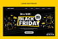 Hand drawn flat black friday landing page template