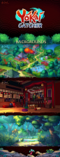 Yokai Catcher - Backgrounds, OWL Studio : "Yokai Catcher" is an experimental in-house art-project of our studio. It includes fully game-ready bright art for a casual hidden object game.