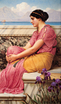 John William Godward - Absence Makes the Heart Grow Fonder，1912<br/>