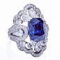 Orlov Jewelry 12ct #royal #blue #sapphire #ring set in white #gold with 6ct white #diamonds #ORLOV #jewelry #monaco