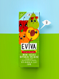 Lidl - Eviva kids 果汁品牌趣味包装设计-古田路9号-品牌创意/版权保护平台