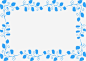 天蓝色树叶相框高清素材 树叶花藤 树叶边框 矢量png 蓝色花藤 藤蔓 藤蔓植物 免抠png 设计图片 免费下载
