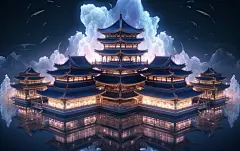 3d建筑古风建筑现代建筑素材图片