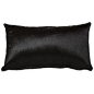 Luxe Ebony Cowhide Pillow  - Lumbar