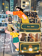 扁平实景插画春天怎么能不Citywalk！ - 小红书