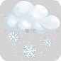 手绘-自然元素贴纸-下雪
