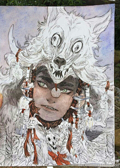 溺死的月亮采集到插画
