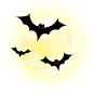 万圣节月亮蝙蝠 png素材