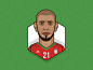 # Ashkan Dejagah - Iran sketch app football vector art design ui illustrator fifa world cup ashkan dejagah avatar