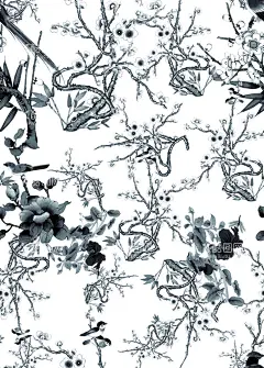 水墨画   - 源文件下载【酷图网】树枝,热带,墨水,扎染,大牌,数码印花,服装,壁纸,高清,设计,素材,海