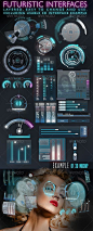 Futuristic Interface (HUD)  - User Interfaces Web Elements game user interface…:: 