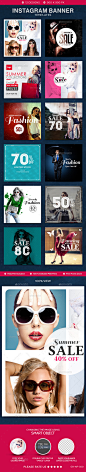 Sales Instagram Templates - 12 Designs - Banners & Ads Web Elements