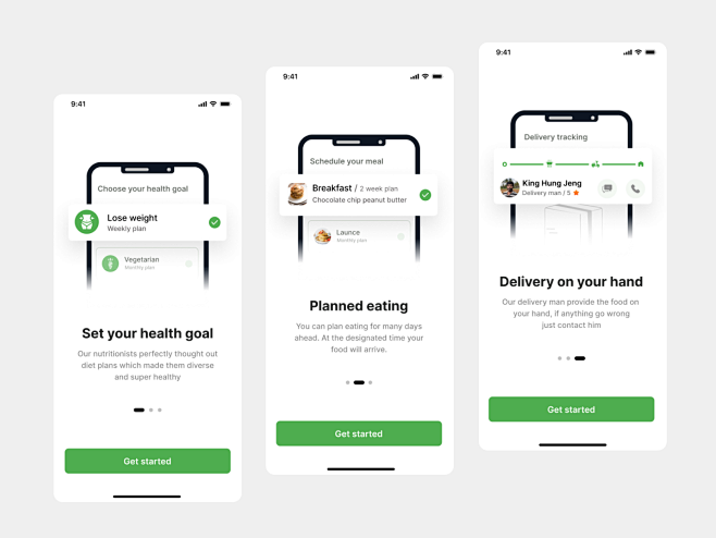 Food app onboarding ...