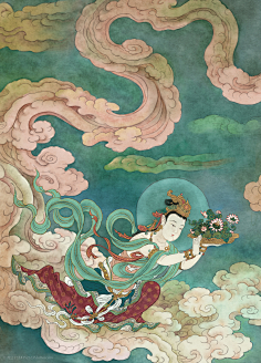 壁画-花瓣网|陪你做生活的设计师 | 敦煌飞天壁画原图的搜索结果_百度