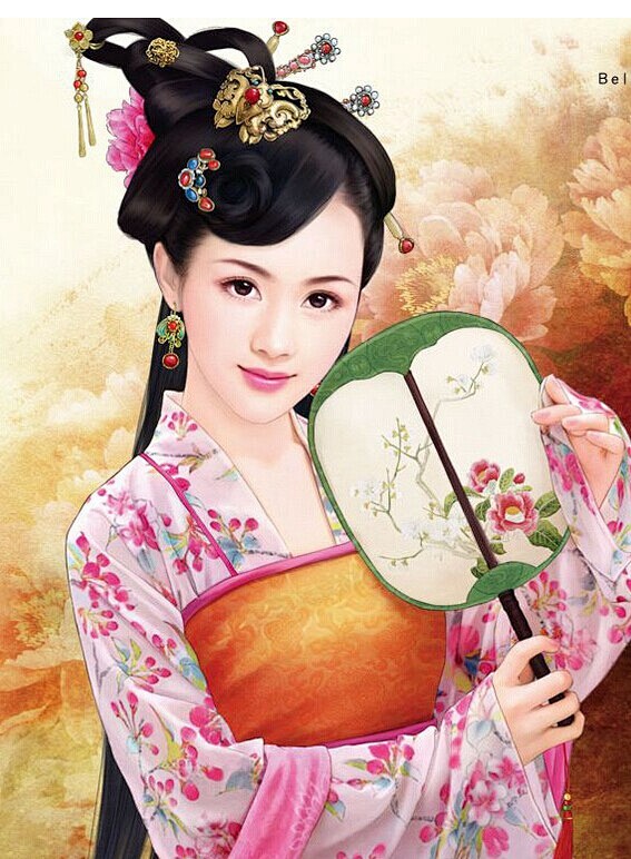 【古色清逸】【贴图】手绘古装美人图_古装...