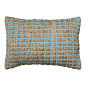 L R Resources - Kiana Pillow, Blue, 16"x24" - The bold checkerboard pattern and beautiful blue color of this pillow make a wonderfully pleasing combination. Kiana is woven of jute that has undergone a special washing process to bring out the sof