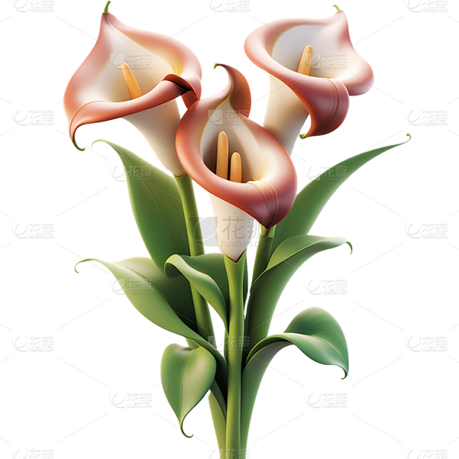 通用软3D风花丛花元素