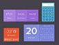 色彩搭配很苏湖，特别喜欢计算器~Widgets #UI# #flat#