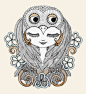 #禅绕画#Danielle Reck插画作品《大眼娃娃》系列