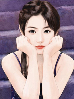 青蛙树采集到美女·插画