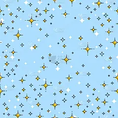 空间无缝的背景与星星，未被发现的星系宇宙奇妙和有趣的纺织织物儿童，无尽的瓷砖图案，矢量插图。