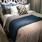 简约床品|主卧样板房|间|毛料混搭床品|现代中式床品11件套|包邮-淘宝网