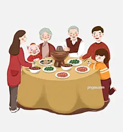 节日团圆饭喜庆卡通插画图片大小1000x1073px 图片尺寸429.96 KB 来自PNG搜索网 pngss.com 免费免扣png素材下载！插画#广告插画#海报插画#简约风#节日#精美#卡通#卡通手绘#手绘#团圆饭#喜庆#小清新#装饰图案#