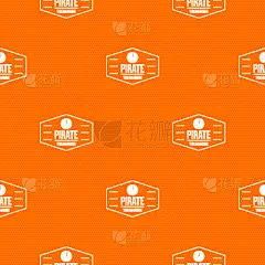 海盗,式样,百宝箱,橙色,船长,几何形状,可爱的,危险,重复,冒险